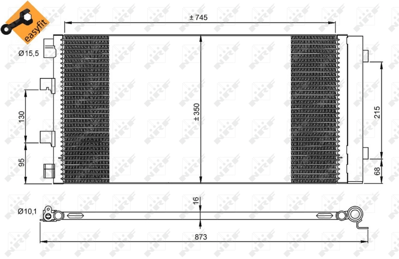 NRF Airco condensor 35972