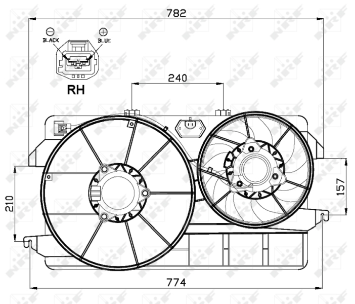 NRF Ventilatorwiel-motorkoeling 47000