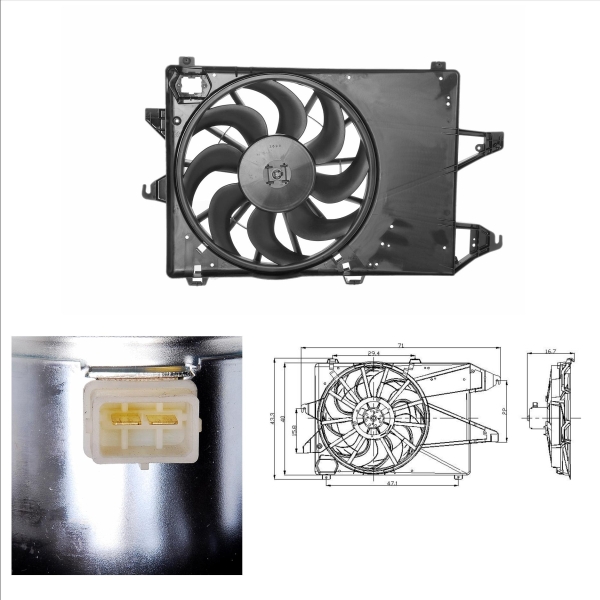 Ventilatorwiel-motorkoeling NRF 47002