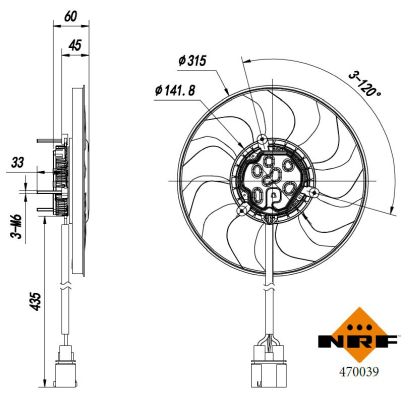 NRF Ventilatorwiel-motorkoeling 470039