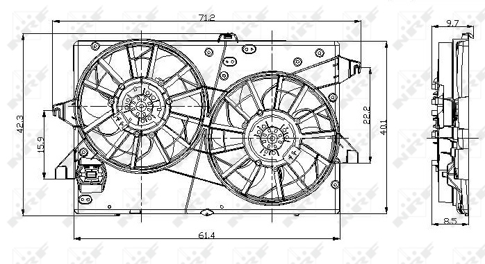 NRF Ventilatorwiel-motorkoeling 47003