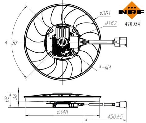 NRF Ventilatorwiel-motorkoeling 470054