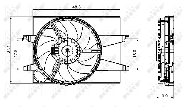 NRF Ventilatorwiel-motorkoeling 47006