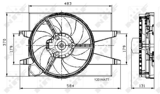 NRF Ventilatorwiel-motorkoeling 47007