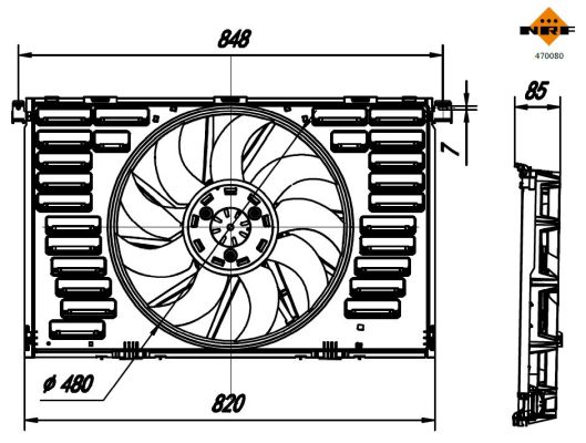 NRF Ventilatorwiel-motorkoeling 470080