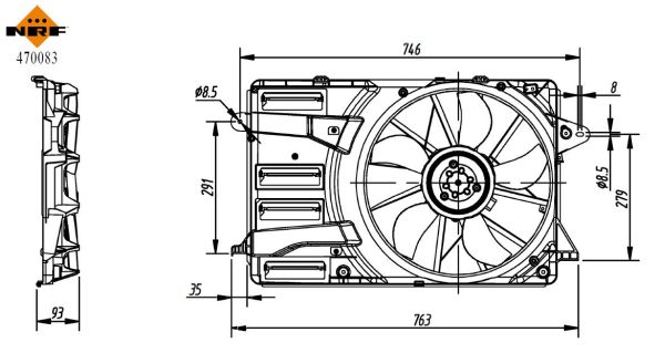 NRF Ventilatorwiel-motorkoeling 470083