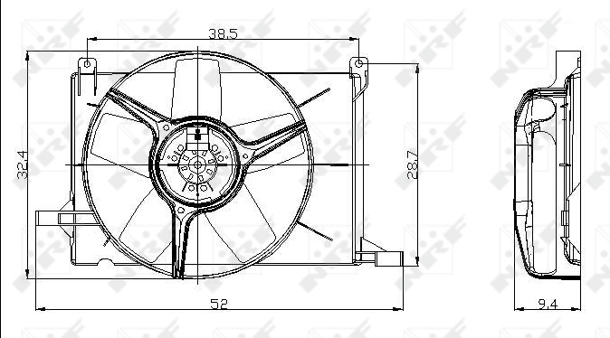 NRF Ventilatorwiel-motorkoeling 47009