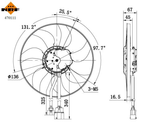 NRF Ventilatorwiel-motorkoeling 470111
