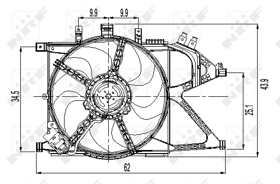 NRF Ventilatorwiel-motorkoeling 470030