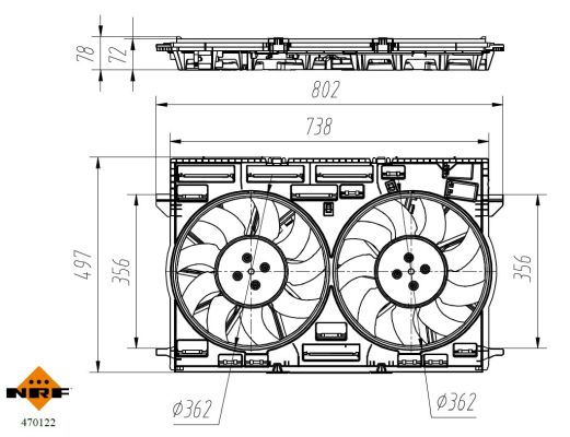 NRF Ventilatorwiel-motorkoeling 470122