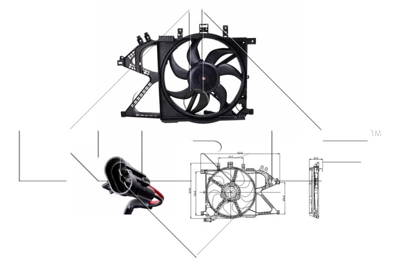 NRF Ventilatorwiel-motorkoeling 47012