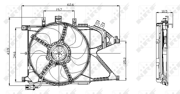 NRF Ventilatorwiel-motorkoeling 47012