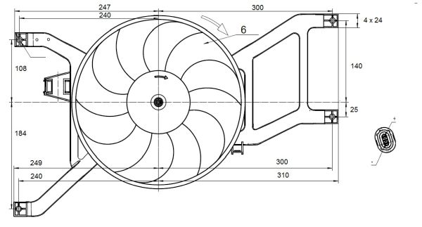 NRF Ventilatorwiel-motorkoeling 470132