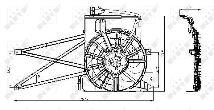 NRF Ventilatorwiel-motorkoeling 47013