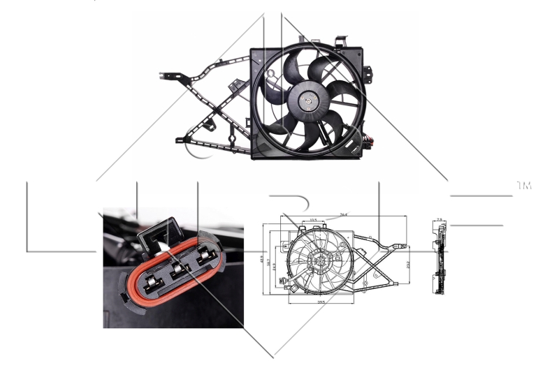 Ventilatorwiel-motorkoeling NRF 47014