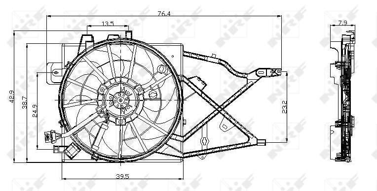 NRF Ventilatorwiel-motorkoeling 47014