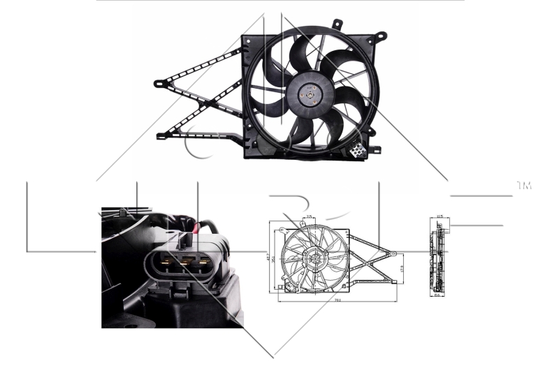 NRF Ventilatorwiel-motorkoeling 47015