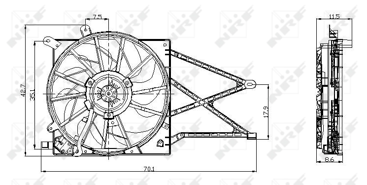 NRF Ventilatorwiel-motorkoeling 47015