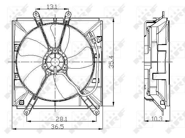 NRF Ventilatorwiel-motorkoeling 47016