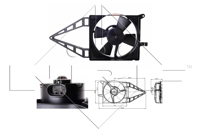 NRF Ventilatorwiel-motorkoeling 47020
