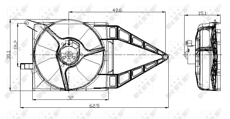 NRF Ventilatorwiel-motorkoeling 47020