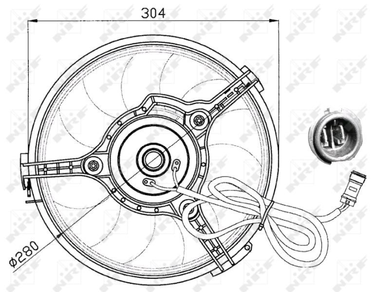 NRF Ventilatorwiel-motorkoeling 47023