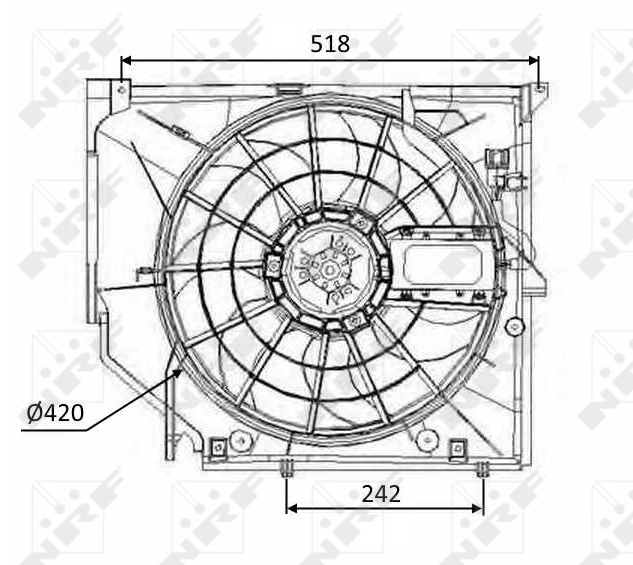 NRF Ventilatorwiel-motorkoeling 47026