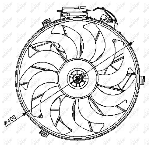 Ventilatorwiel-motorkoeling NRF 47028