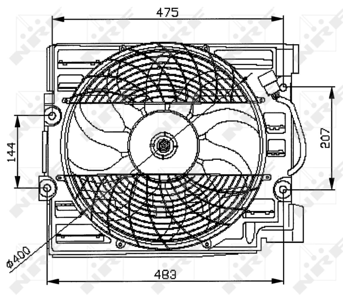 NRF Ventilatorwiel-motorkoeling 47029