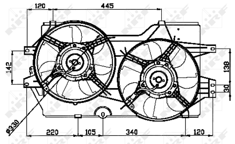 Ventilatorwiel-motorkoeling NRF 47031