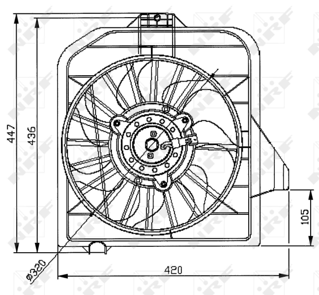 Ventilatorwiel-motorkoeling NRF 47032