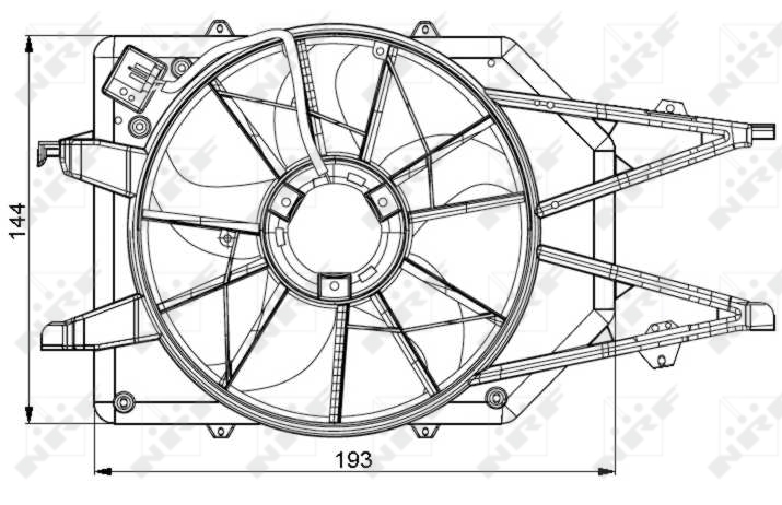 NRF Ventilatorwiel-motorkoeling 47034