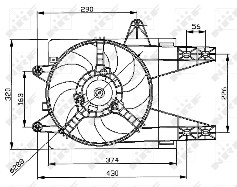 Ventilatorwiel-motorkoeling NRF 47038