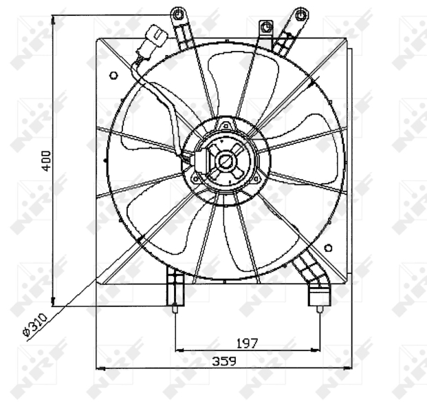 Ventilatorwiel-motorkoeling NRF 47043