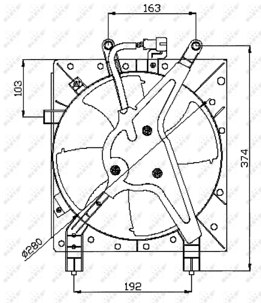 Ventilatorwiel-motorkoeling NRF 47044