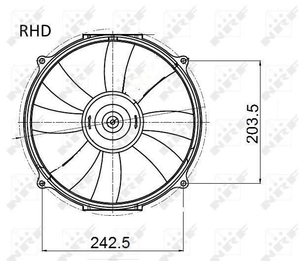 NRF Ventilatorwiel-motorkoeling 47045