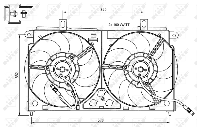 NRF Ventilatorwiel-motorkoeling 47048