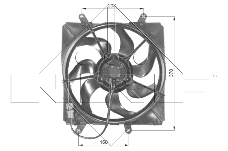 Ventilatorwiel-motorkoeling NRF 47054