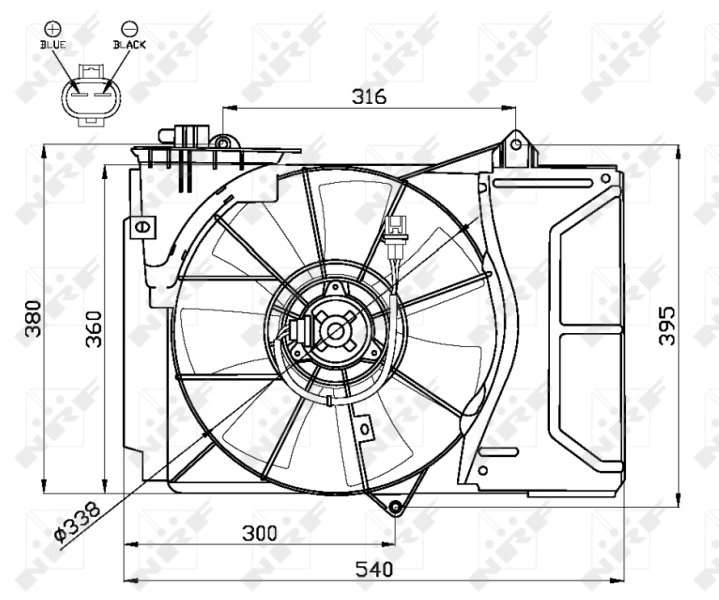 NRF Ventilatorwiel-motorkoeling 47055