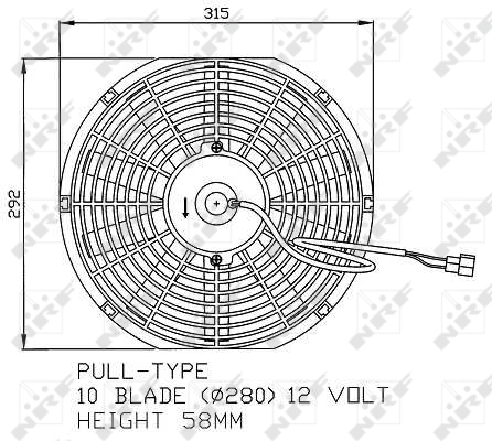 Ventilatorwiel-motorkoeling NRF 47060
