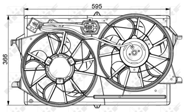 Ventilatorwiel-motorkoeling NRF 47061