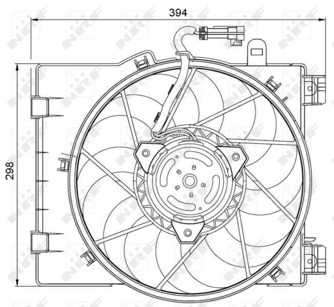 Ventilatorwiel-motorkoeling NRF 47063