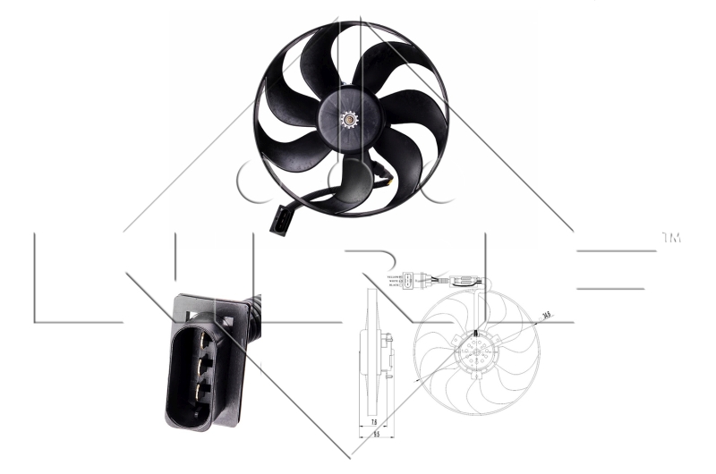 NRF Ventilatorwiel-motorkoeling 47064