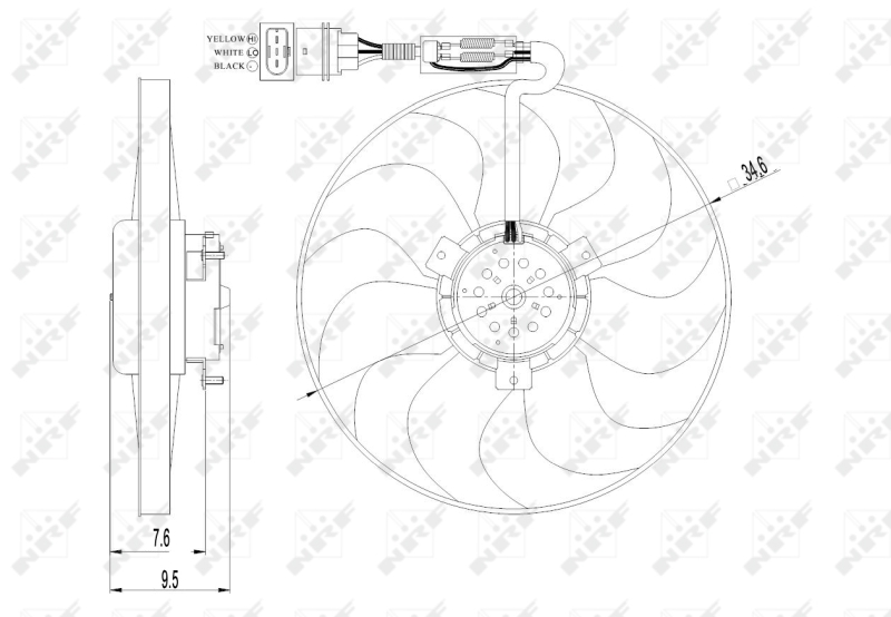 NRF Ventilatorwiel-motorkoeling 47064