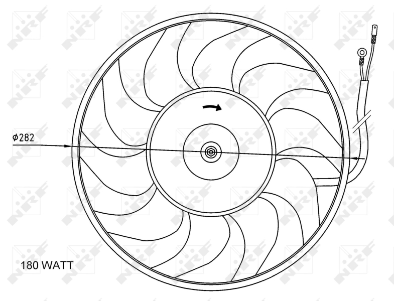 Ventilatorwiel-motorkoeling NRF 47071