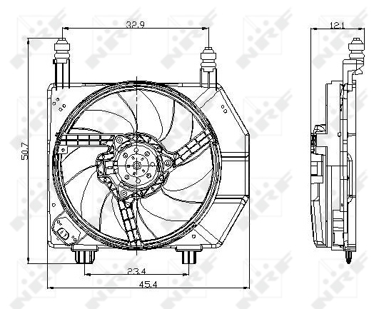 NRF Ventilatorwiel-motorkoeling 47077