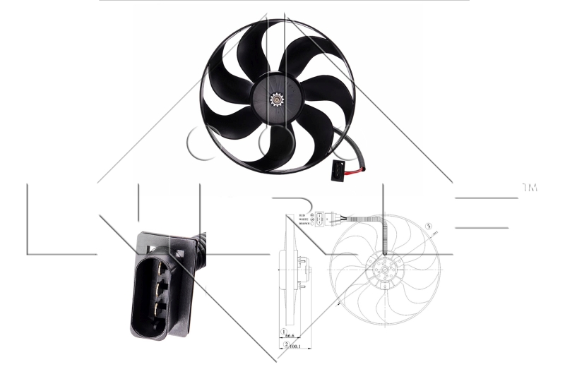 NRF Ventilatorwiel-motorkoeling 47204