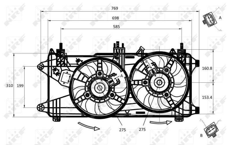 NRF Ventilatorwiel-motorkoeling 47231