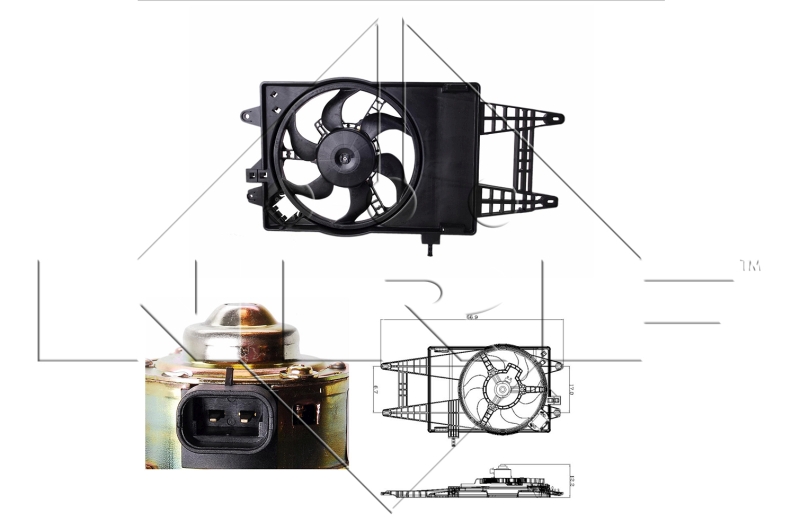 NRF Ventilatorwiel-motorkoeling 47243