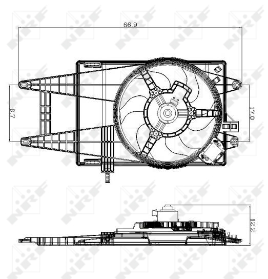 NRF Ventilatorwiel-motorkoeling 47243